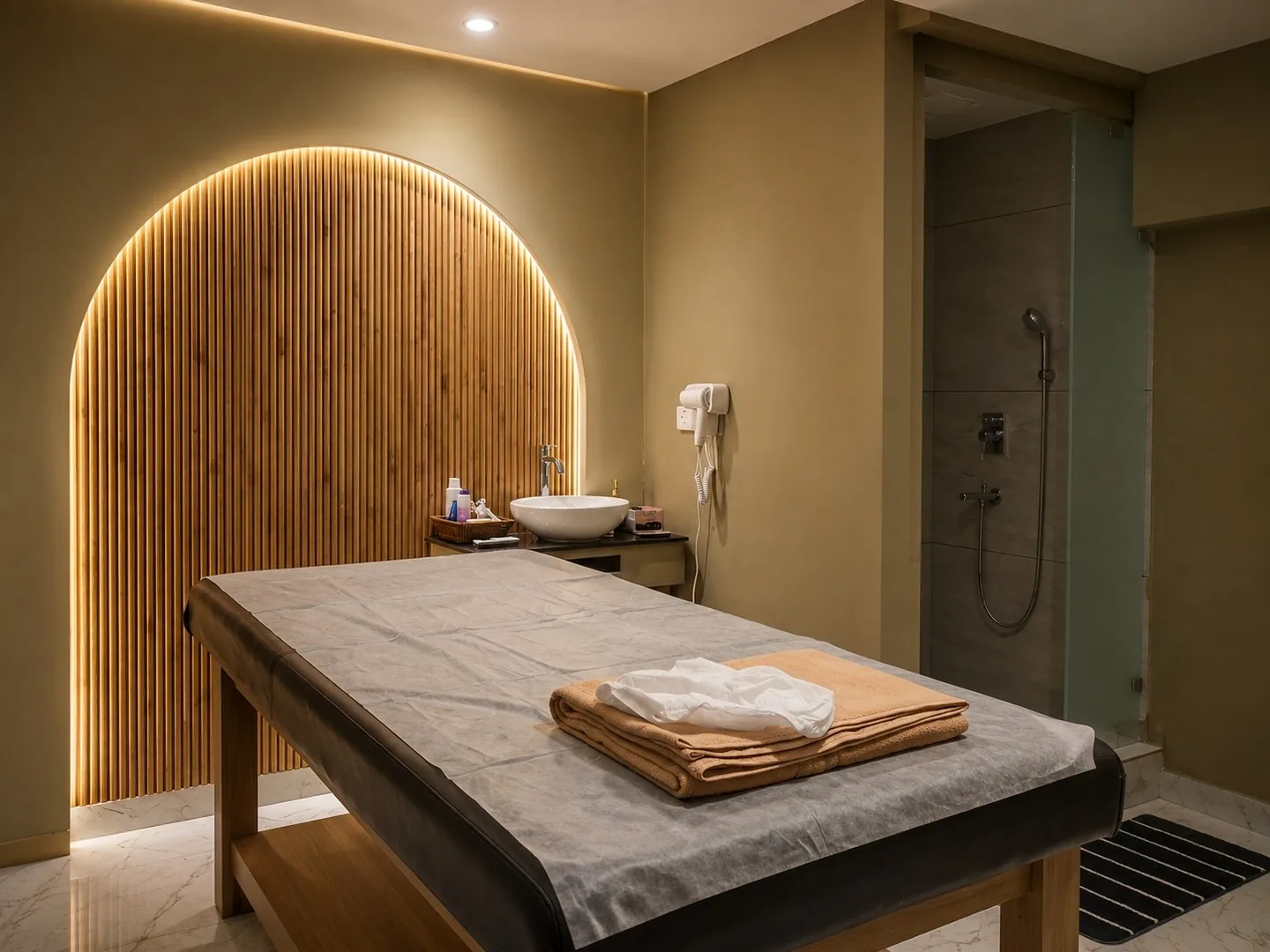 Celestial Spa treatment room in Manikonda